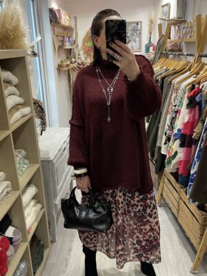 Pull louane bordeaux