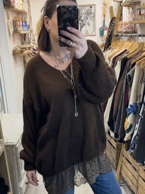Pull Clotilde choco