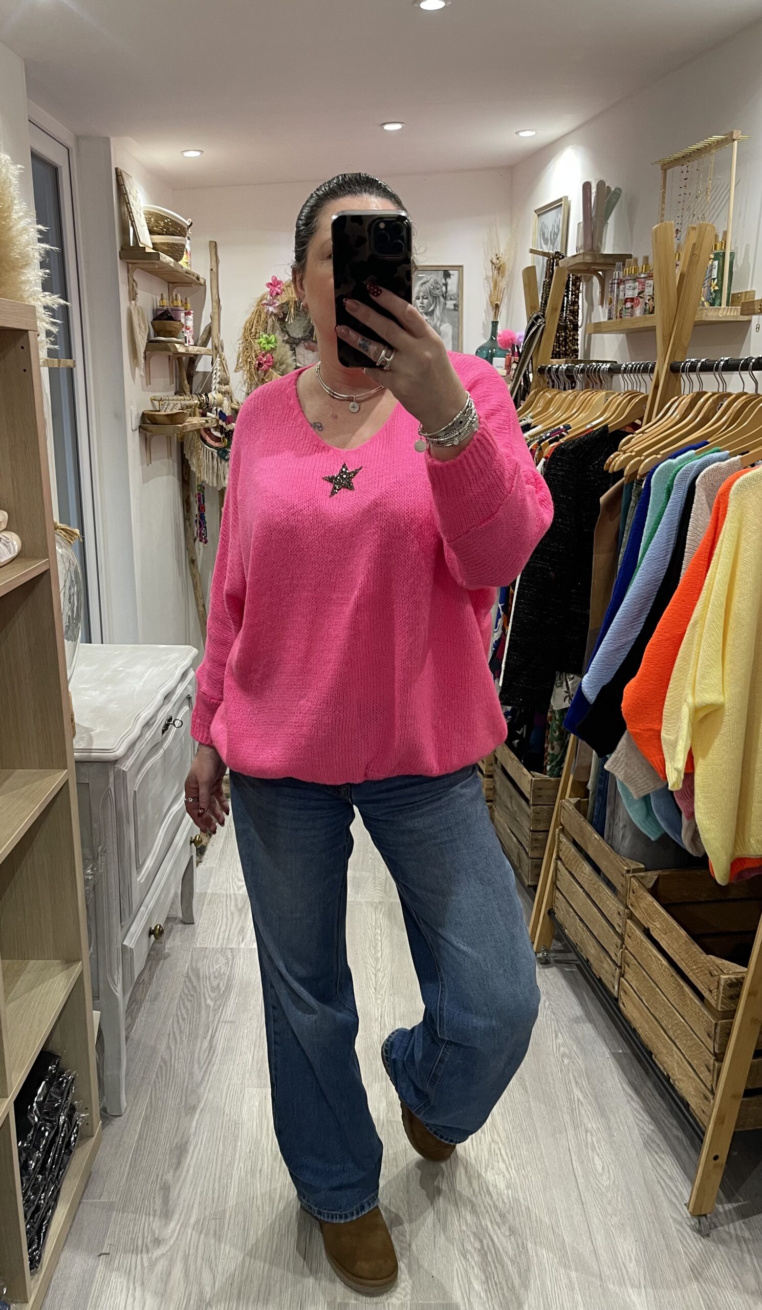 Pull Romy rose flashy – Image 5