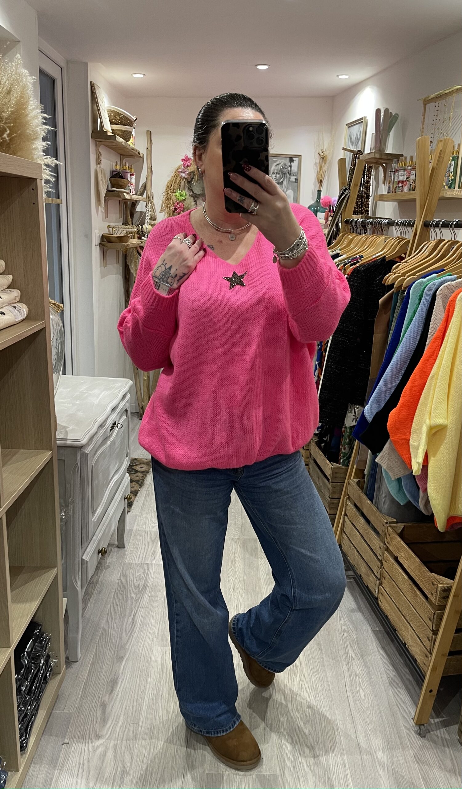 Pull Romy rose flashy – Image 2