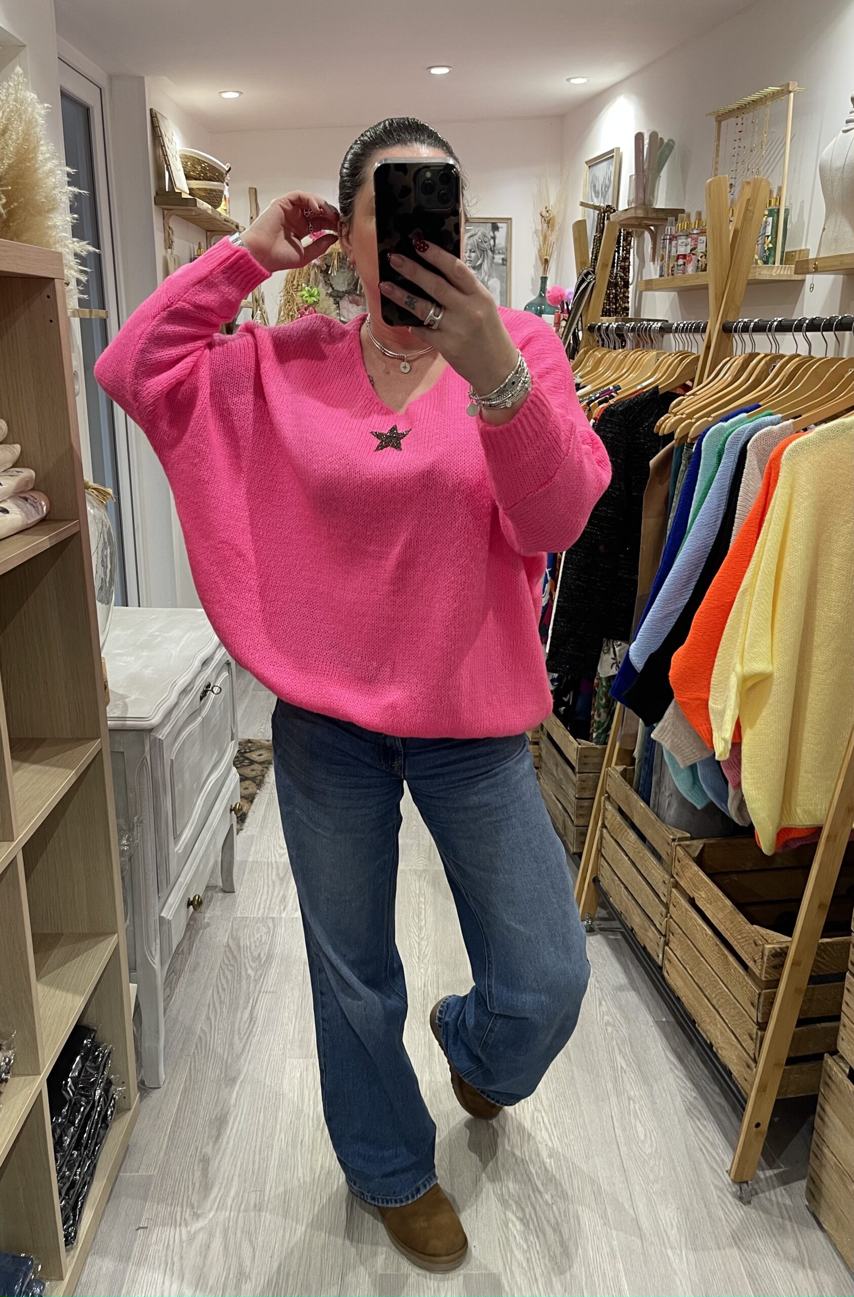 Pull Romy rose flashy – Image 3