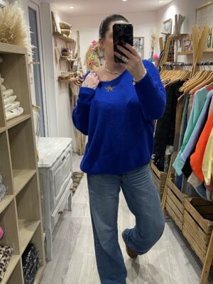 Pull Romy bleu électrique