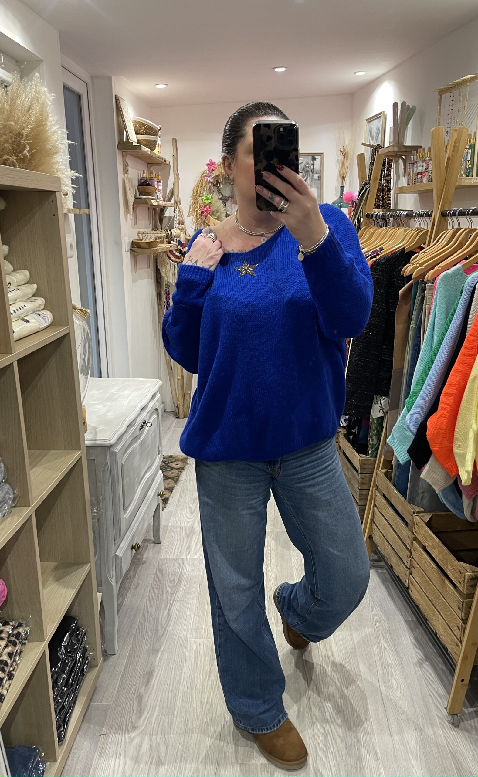 Pull Romy bleu électrique