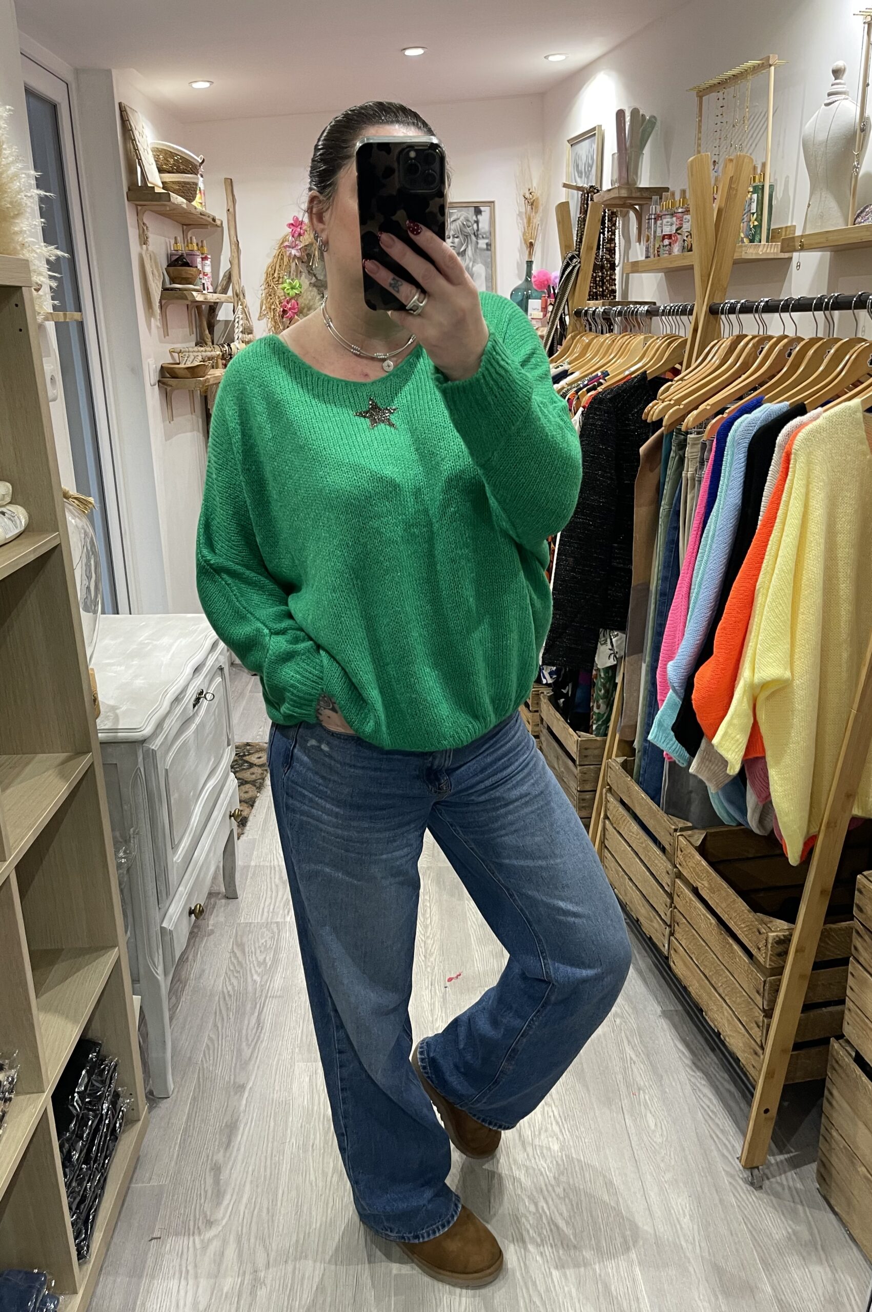 Pull Romy vert émeraude