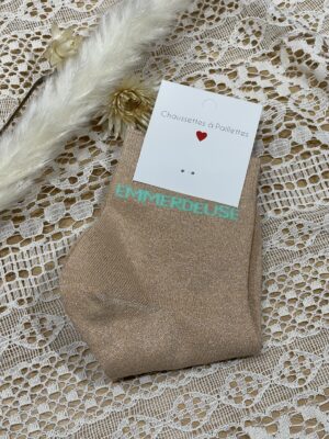 Chaussettes à paillettes EMMERDEUSE