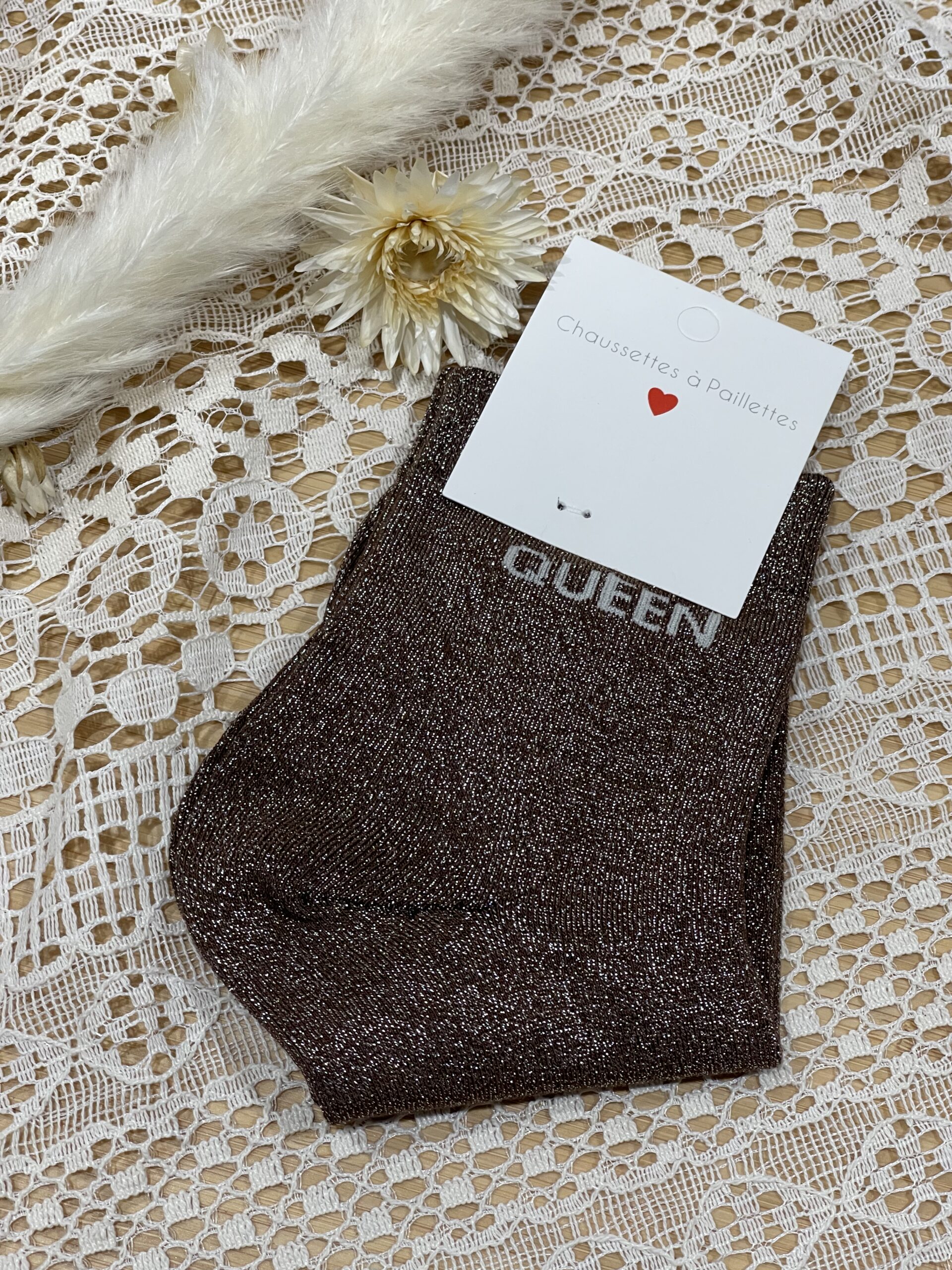 Chaussettes à paillettes QUEEN
