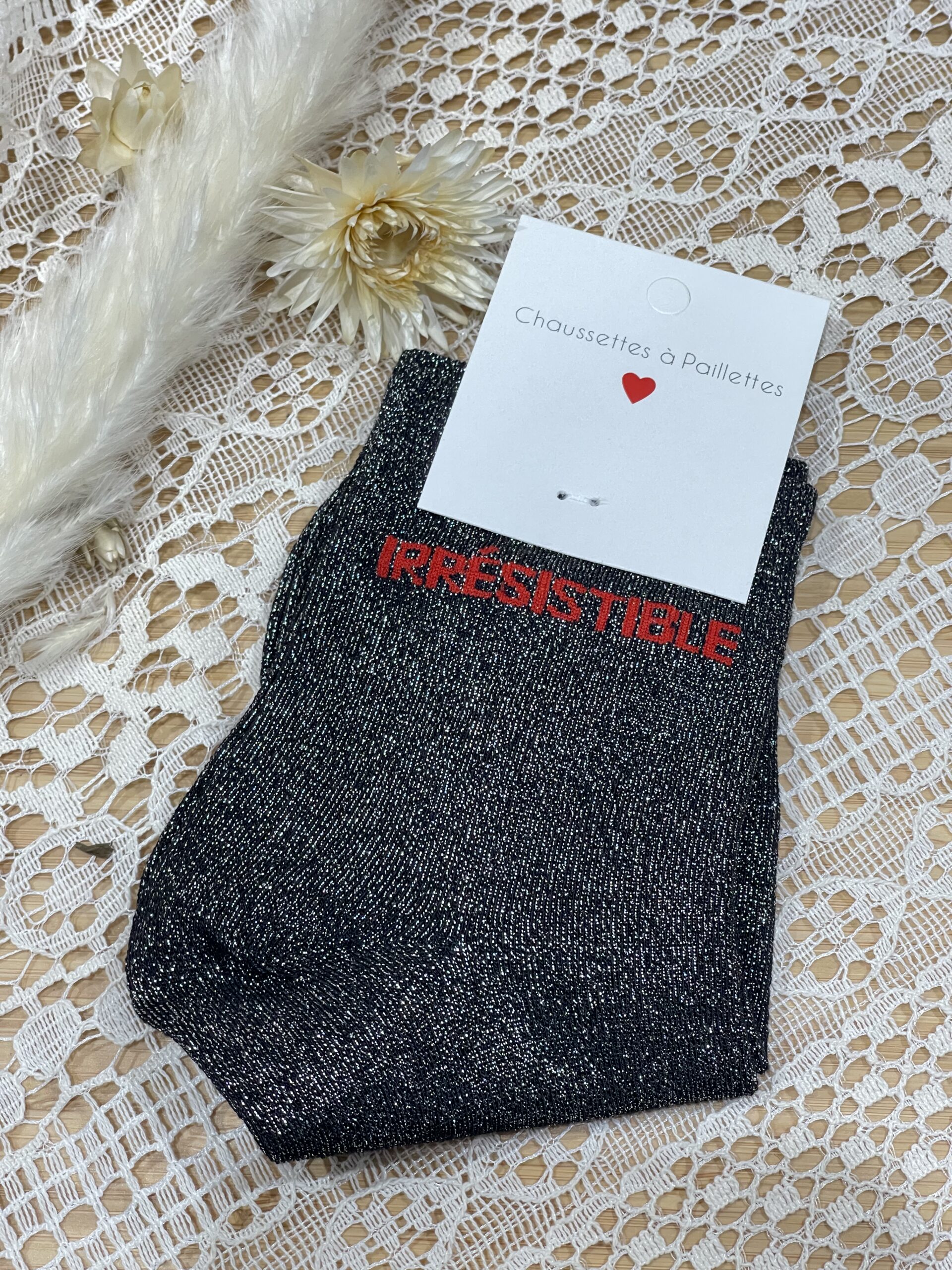 Chaussettes à paillettes IRRÉSISTIBLE