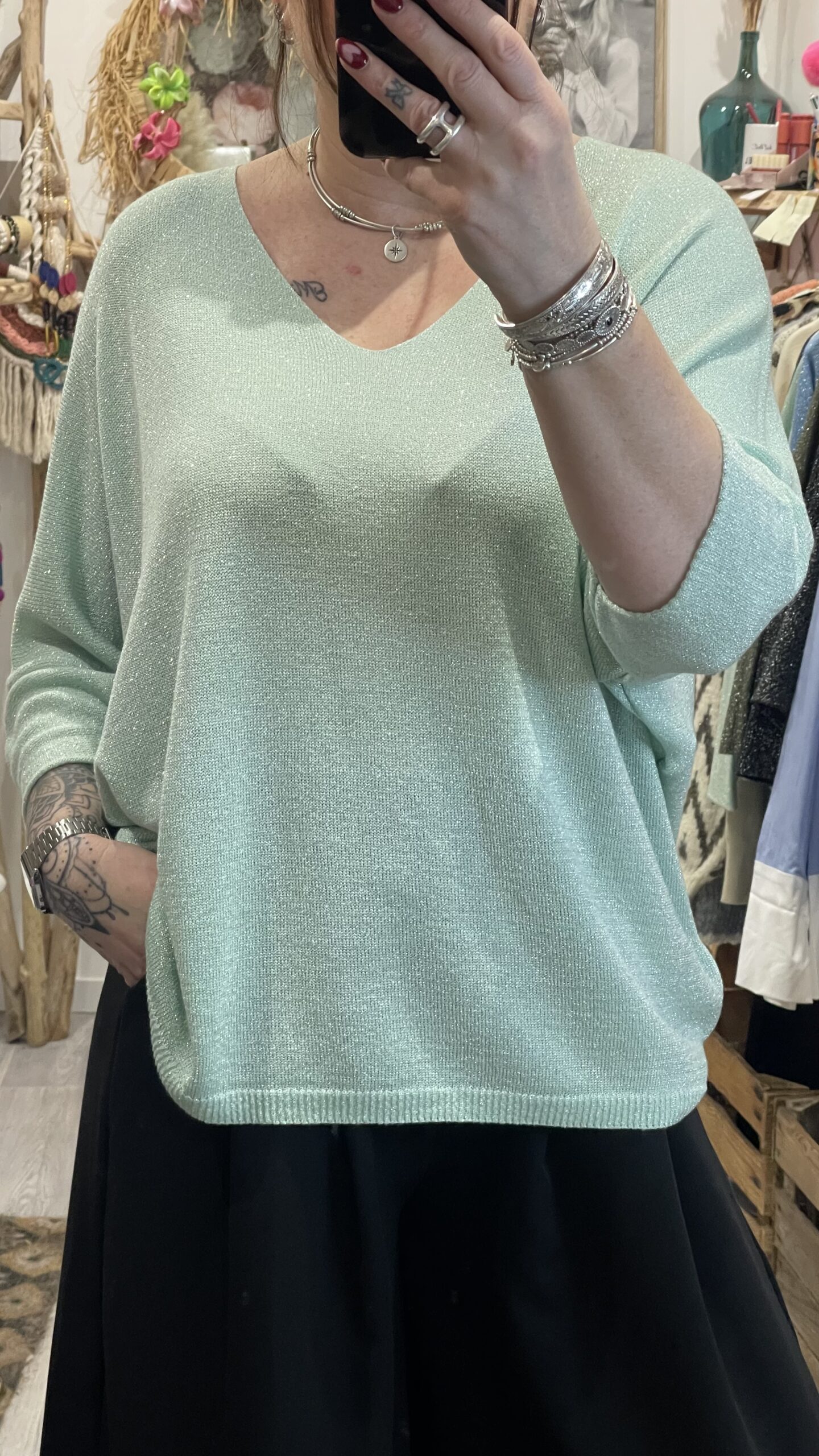 Pull Kim vert d'eau – Image 2