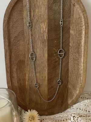 Collier/Sautoir Zaina argenté