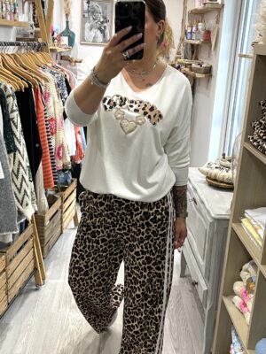 Pantalon Naé bandes blanches