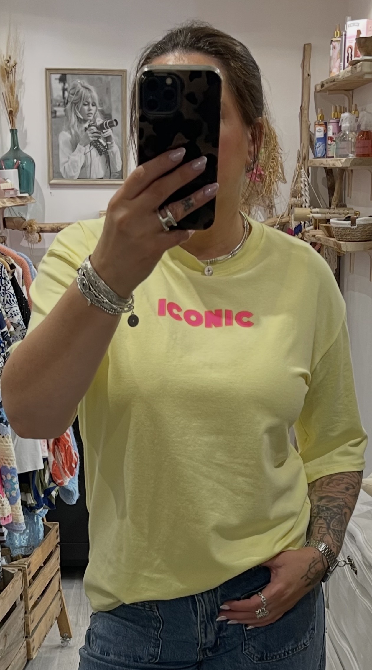 T-shirt Iconic jaune