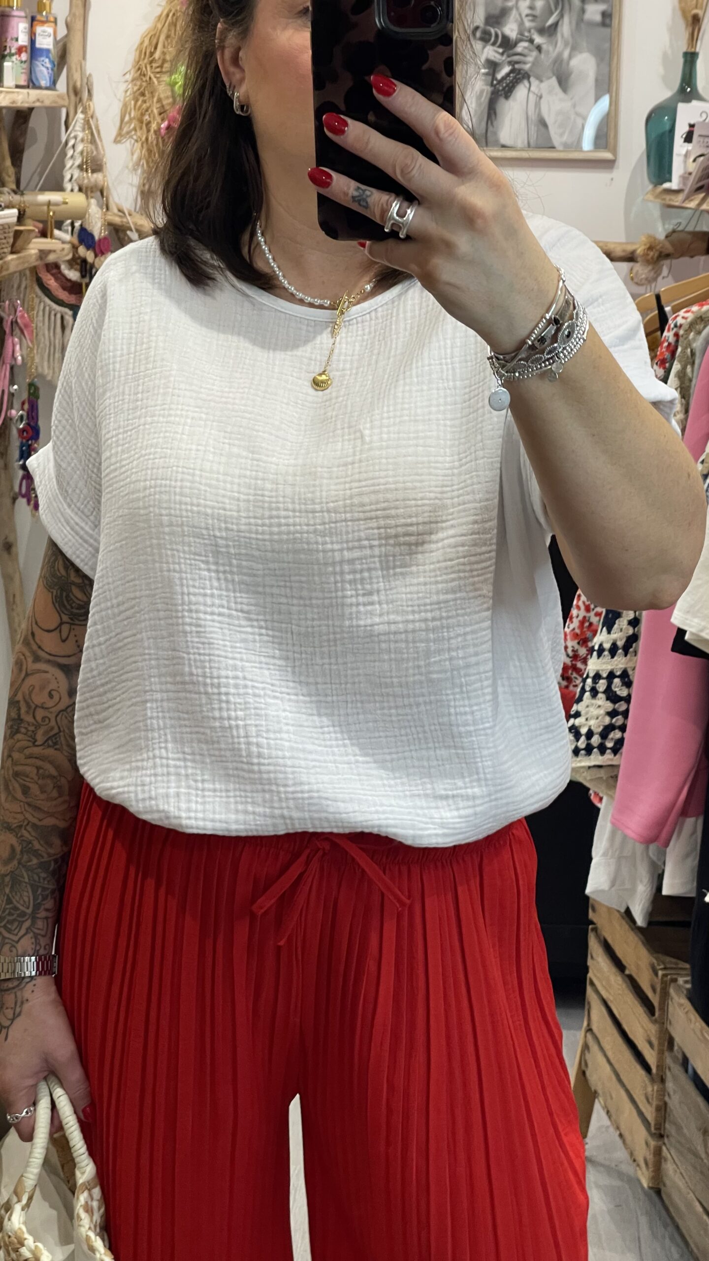 Pantalon Milo rouge – Image 3