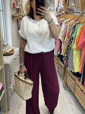 Pantalon Milo bordeaux