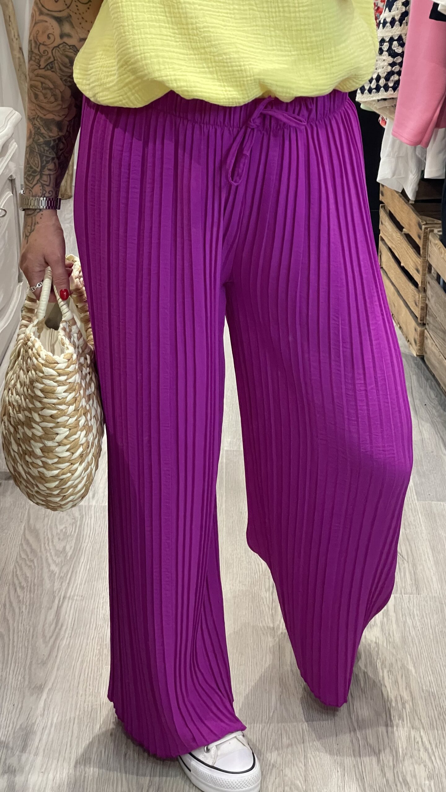 Pantalon Milo prune – Image 3