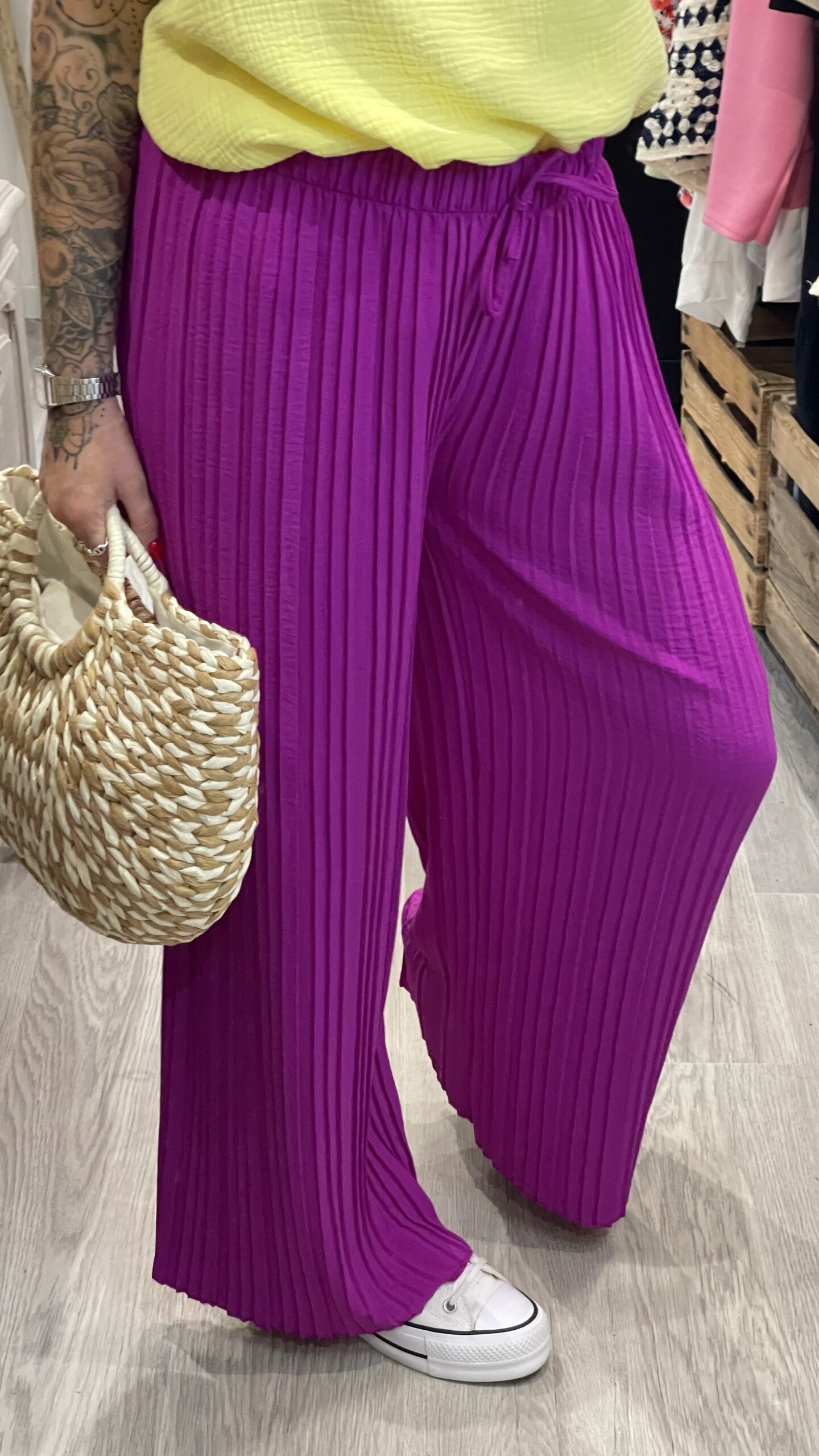 Pantalon Milo prune – Image 4