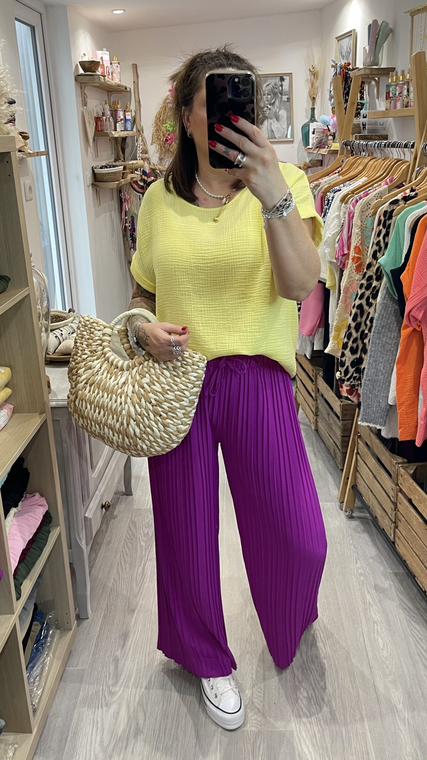 Pantalon Milo prune