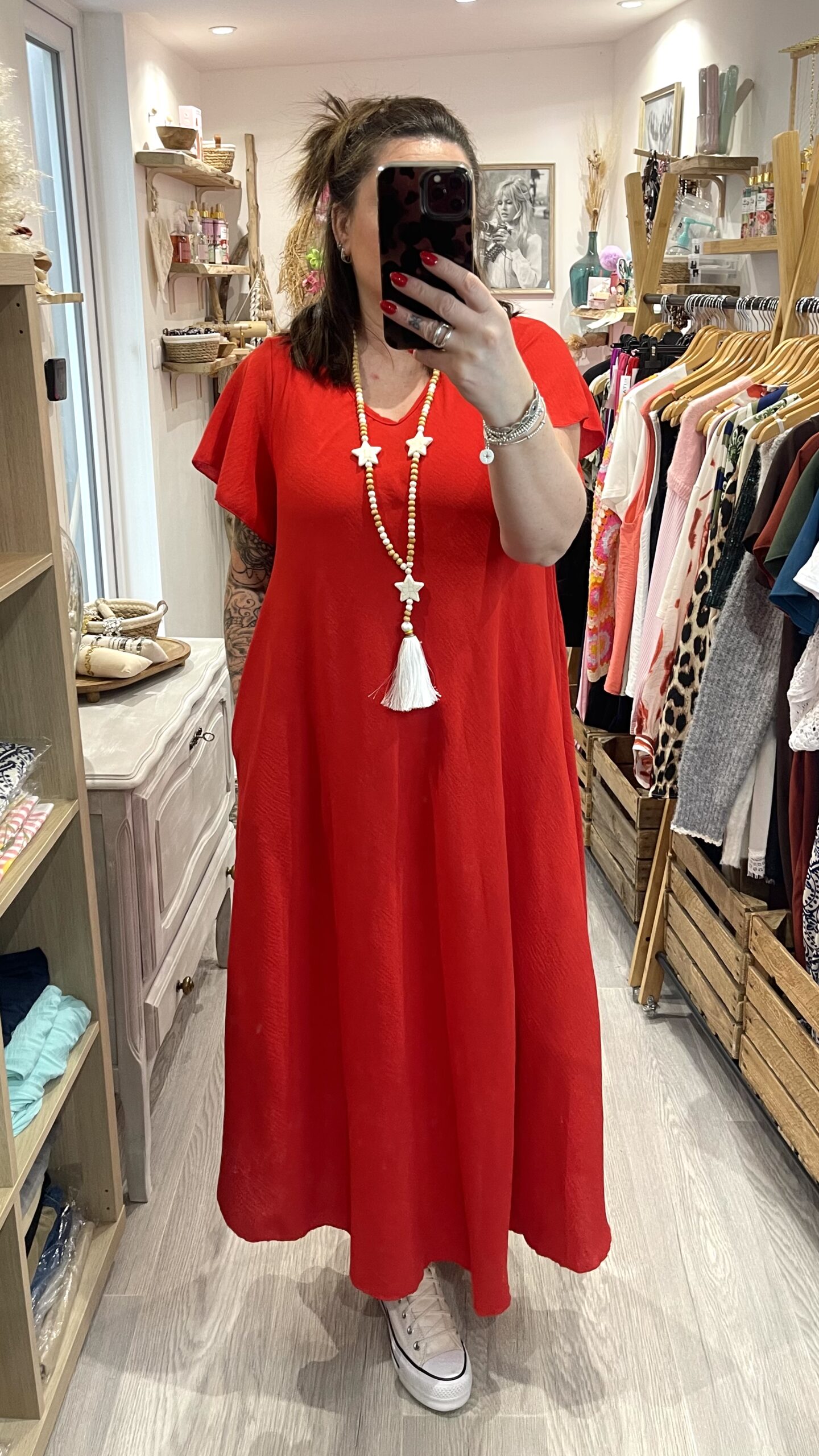 Robe Camilla rouge – Image 3