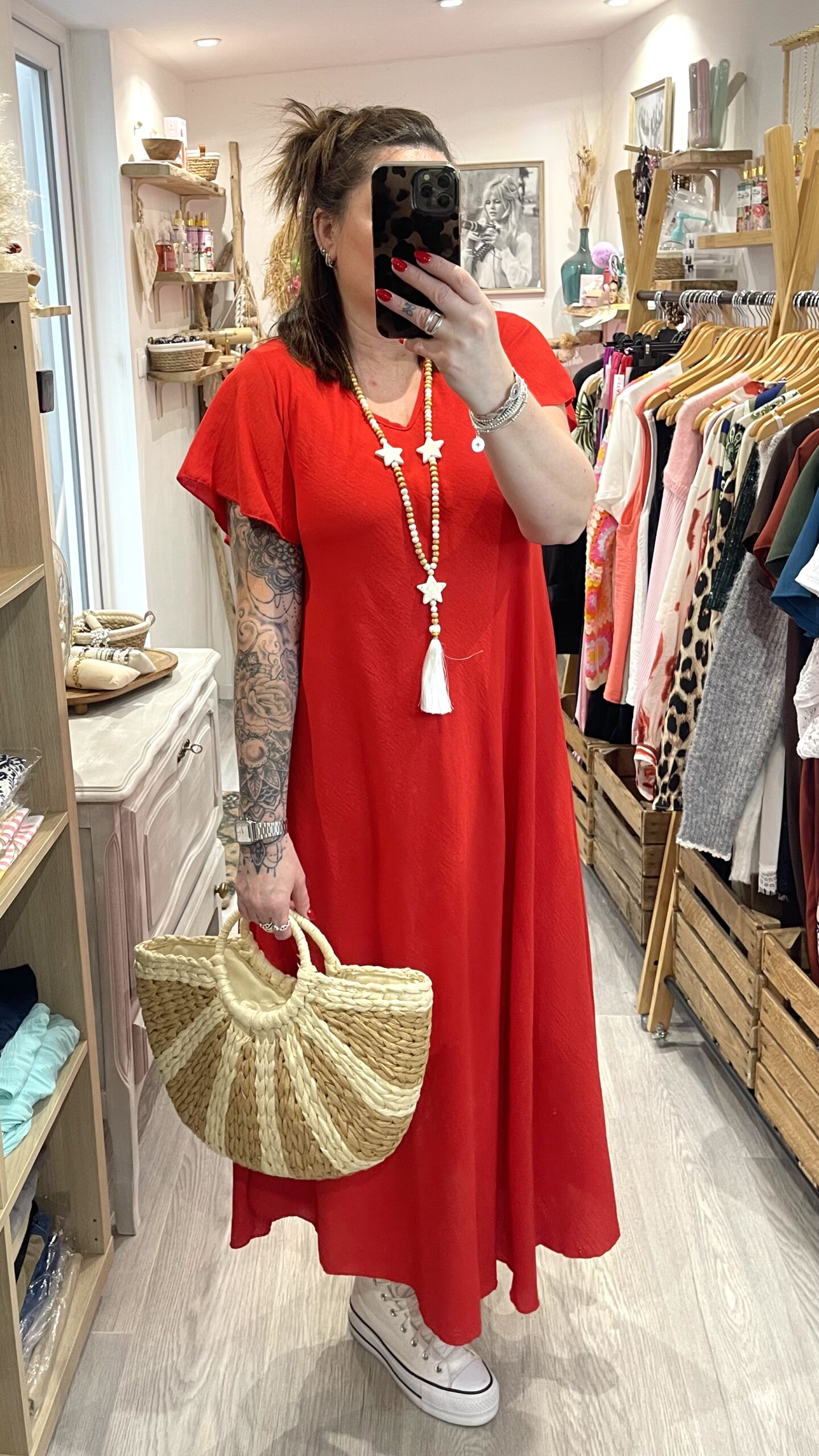 Robe Camilla rouge – Image 2