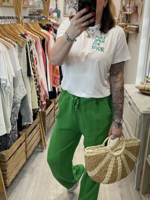 Pantalon Camillo vert