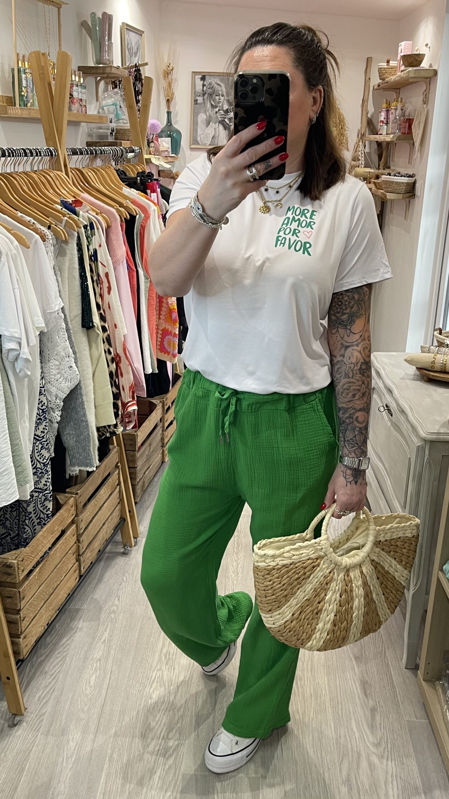 Pantalon Camillo vert