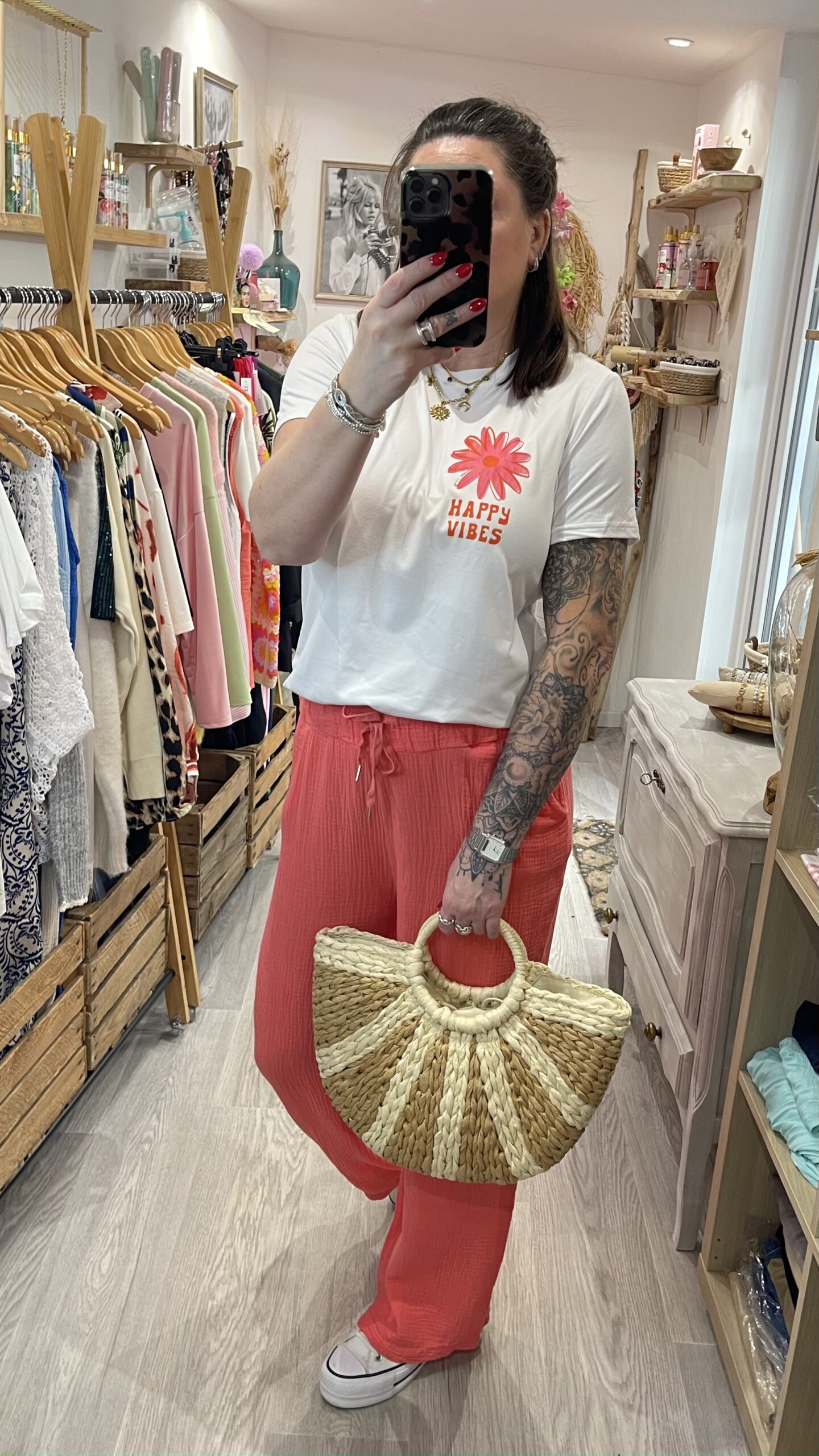 Pantalon Camillo corail – Image 2