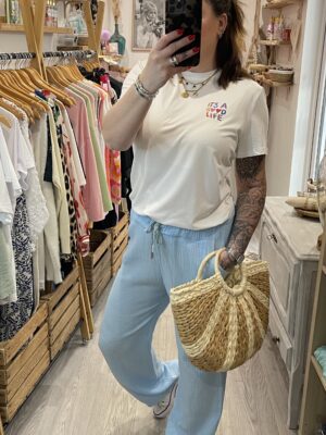 Pantalon Camillo bleu ciel