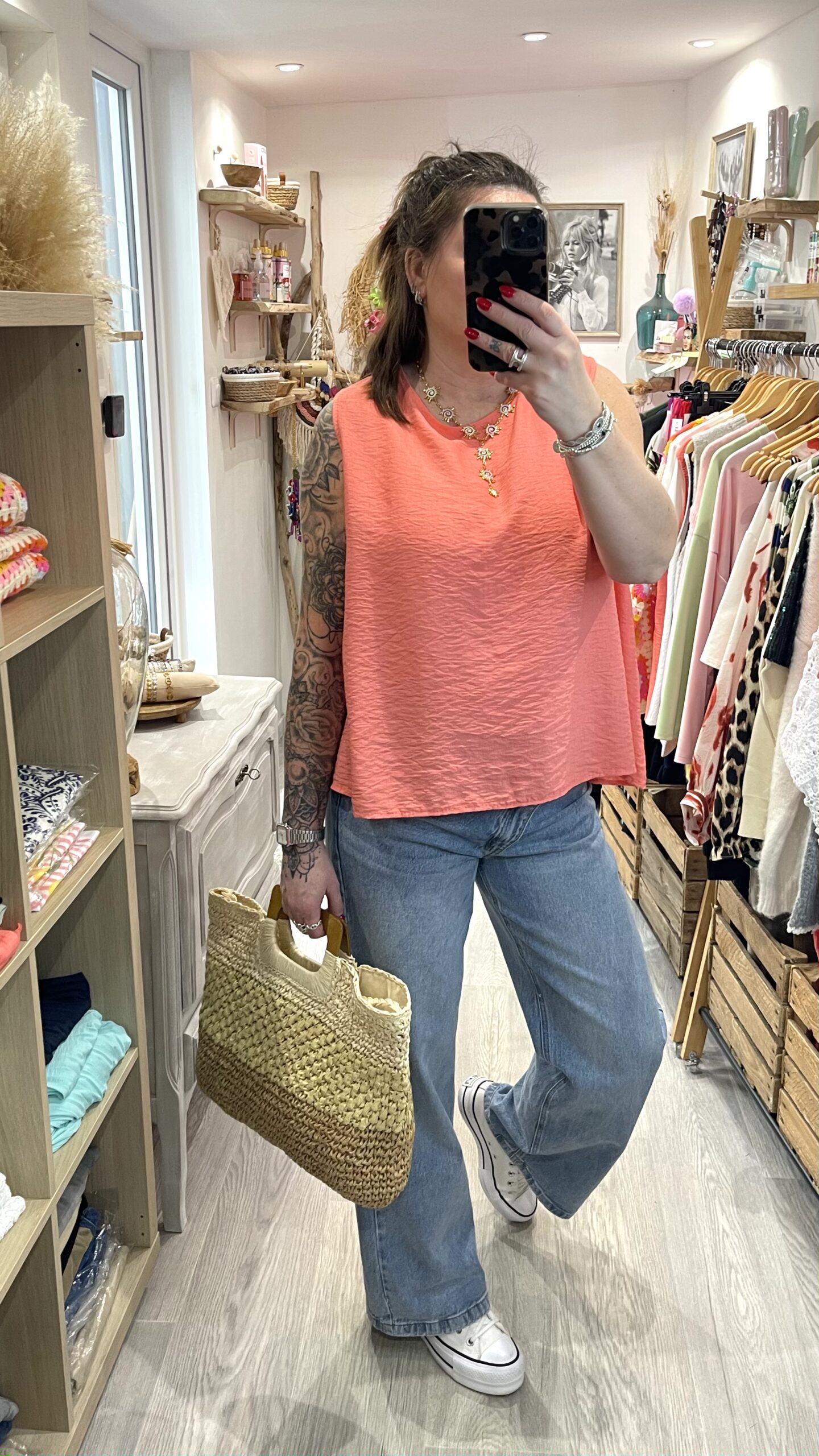 Blouse Alima corail – Image 2