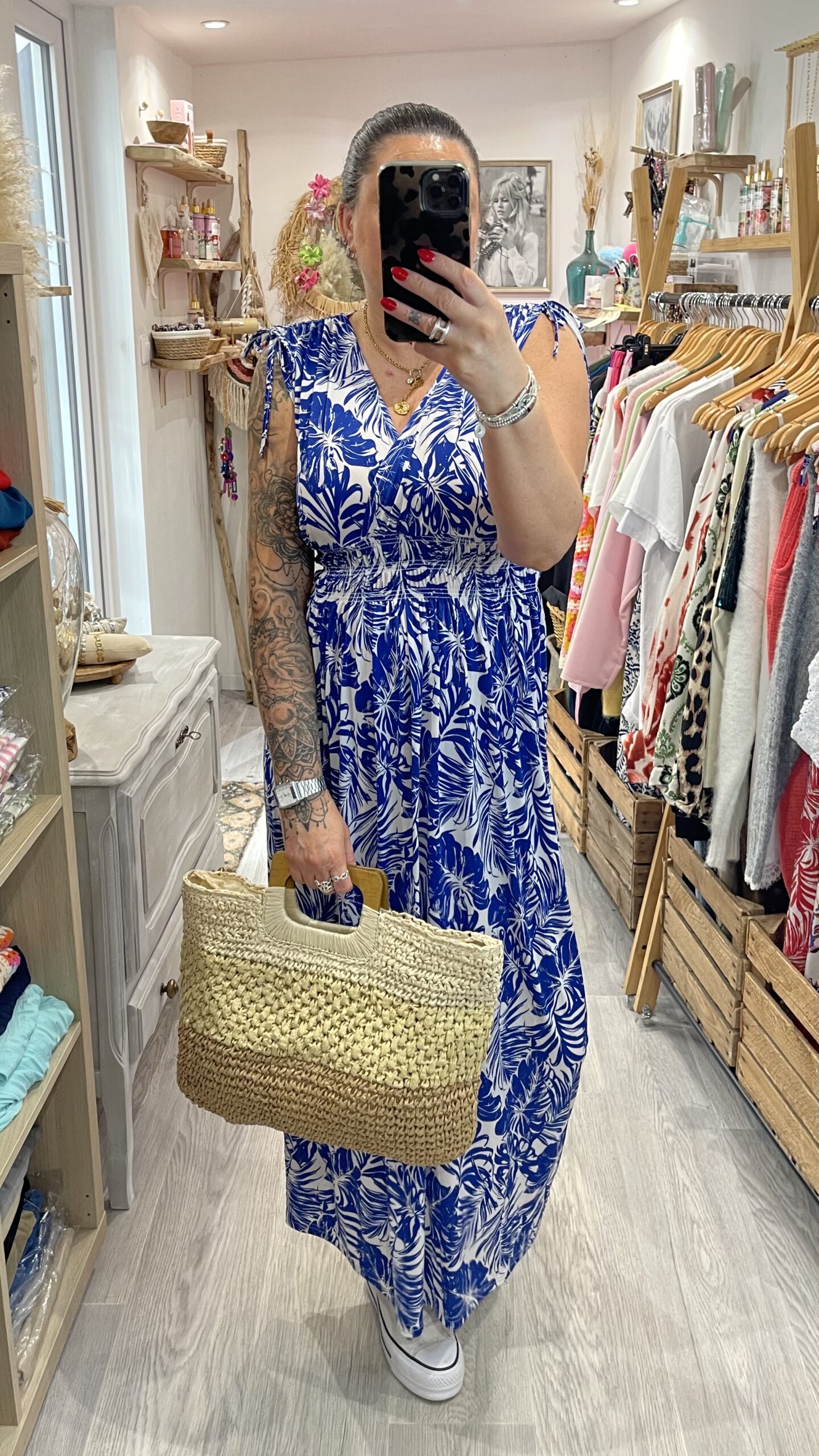 Robe longue Yness bleu électrique – Image 2