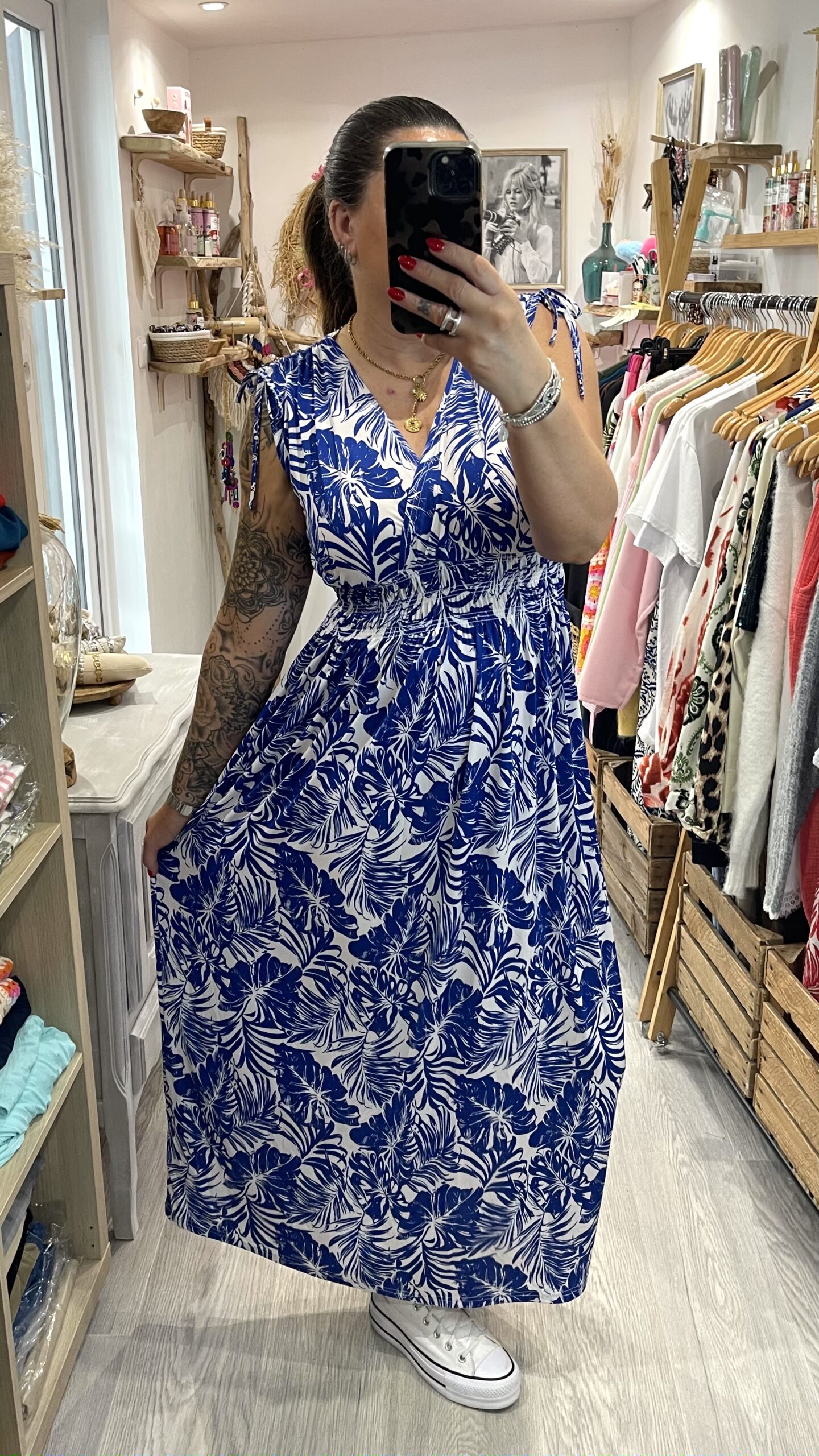 Robe longue Yness bleu électrique – Image 3