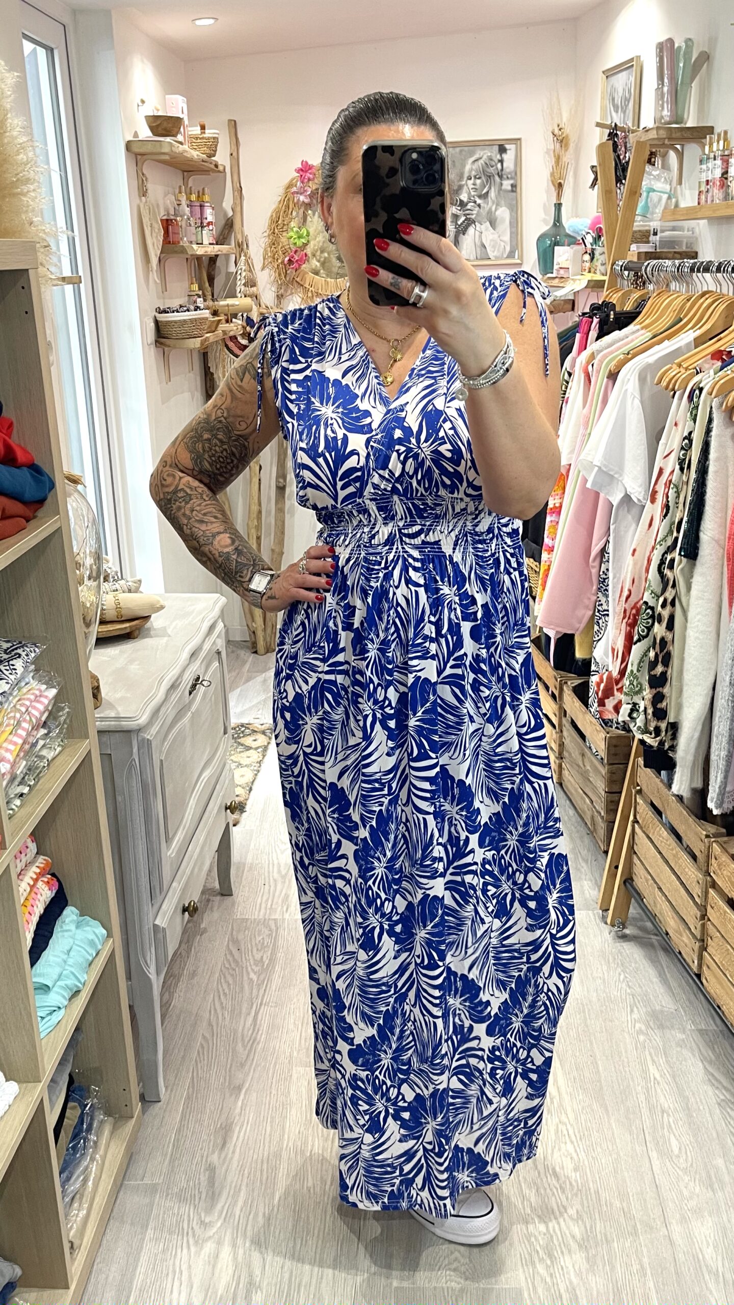 Robe longue Yness bleu électrique – Image 5
