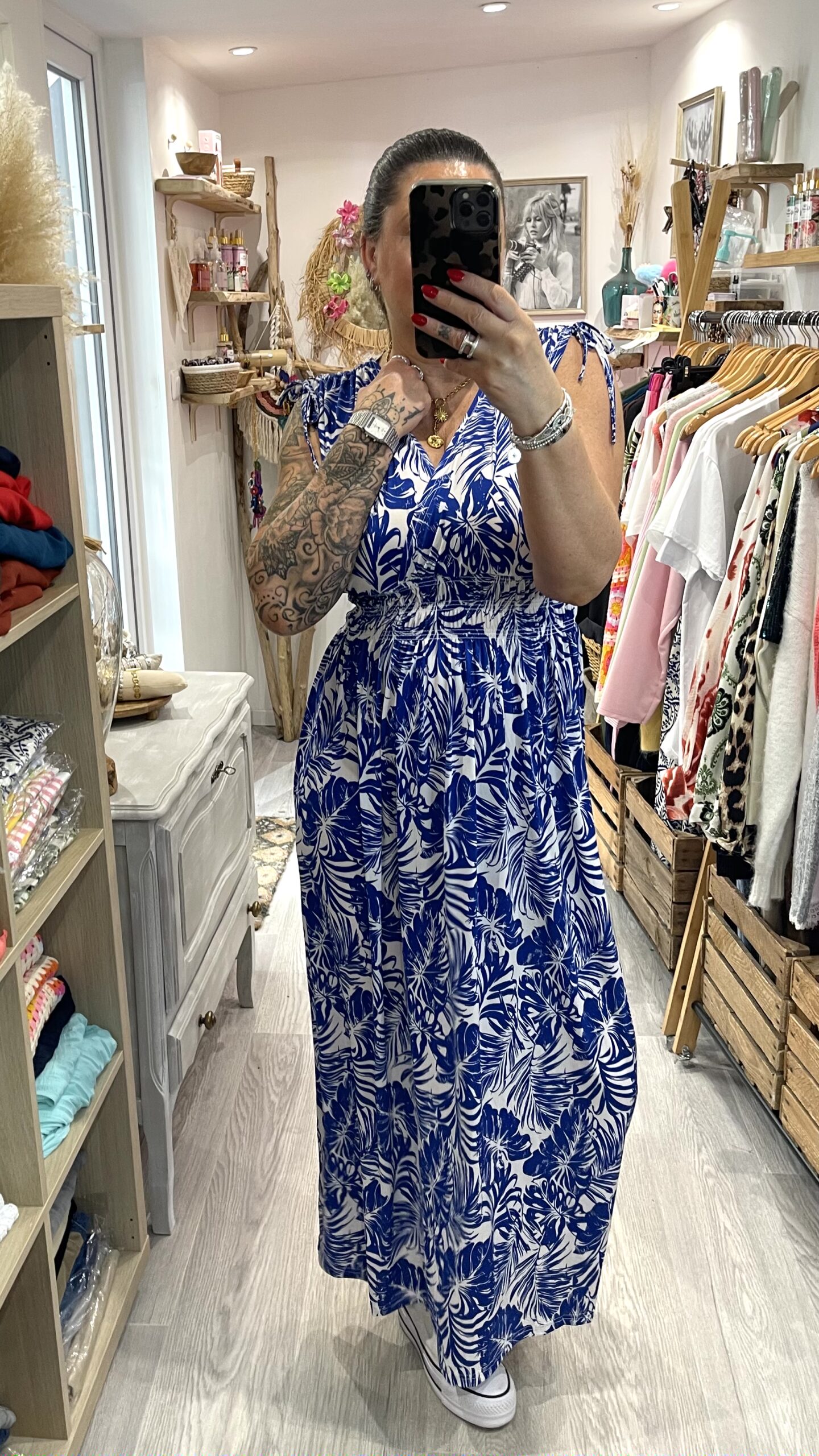 Robe longue Yness bleu électrique – Image 6