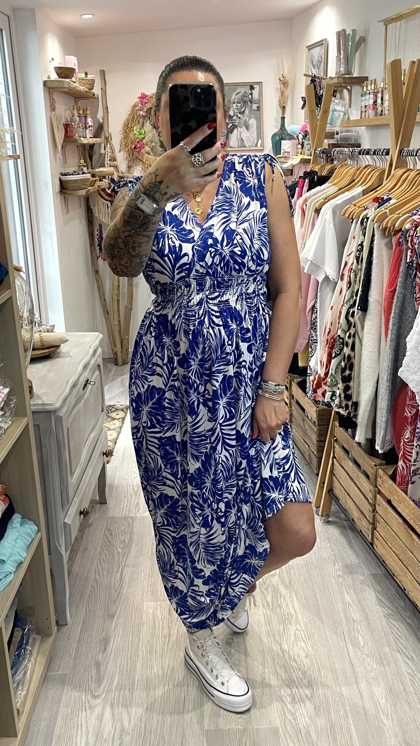 Robe longue Yness bleu électrique – Image 7