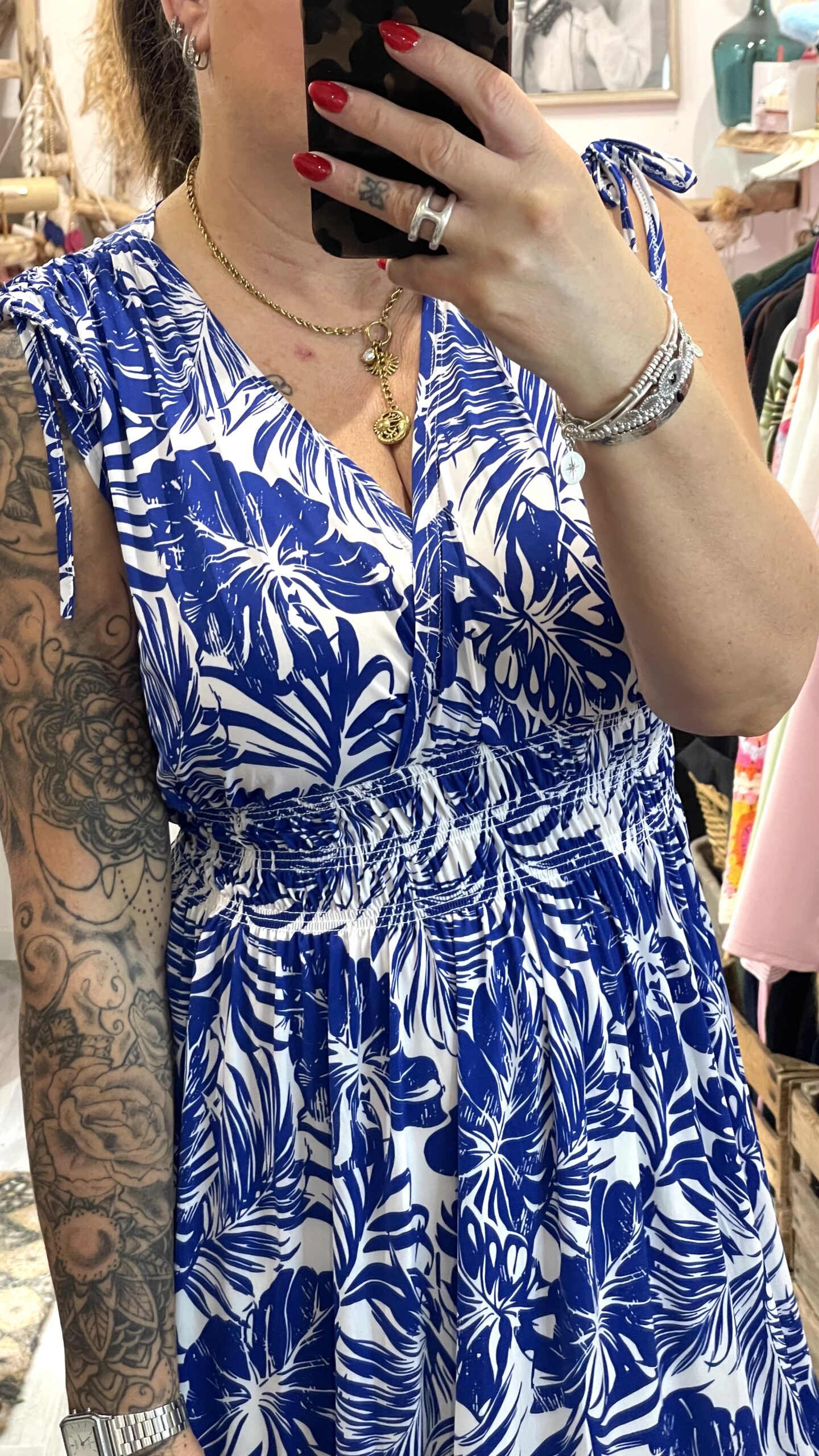 Robe longue Yness bleu électrique – Image 4