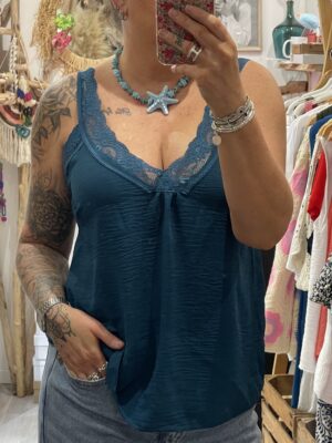 Top Ruby bleu canard