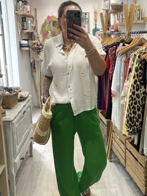Pantalon Camillo vert