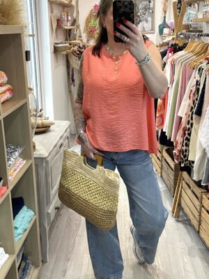 Blouse Alima corail