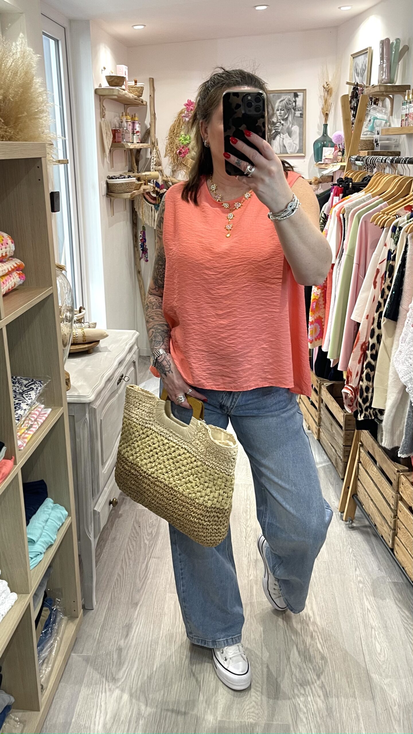 Blouse Alima corail