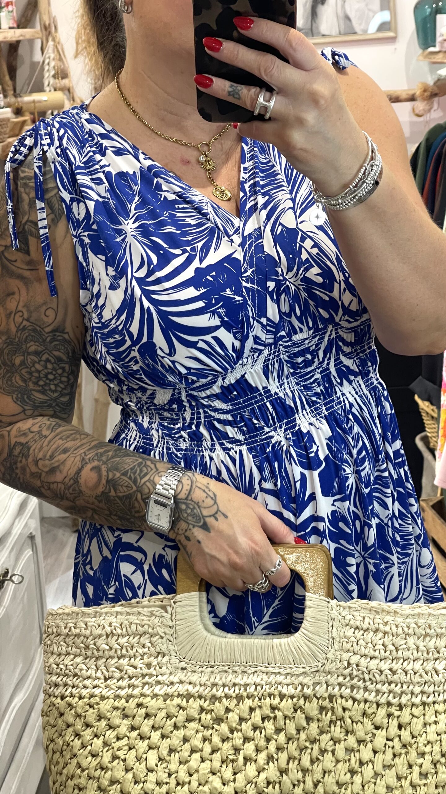 Robe courte Yness bleu électrique – Image 5