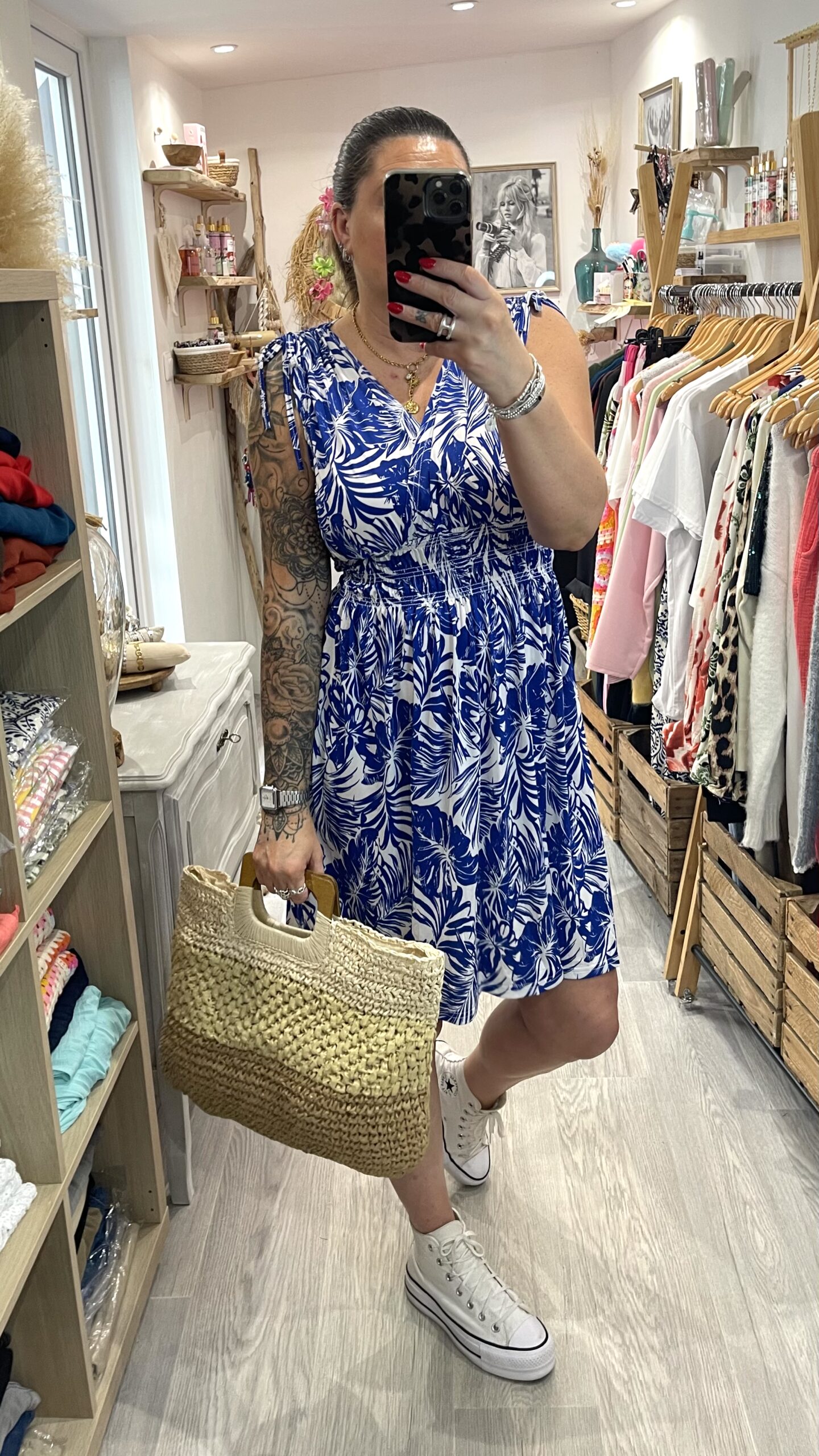Robe courte Yness bleu électrique – Image 2