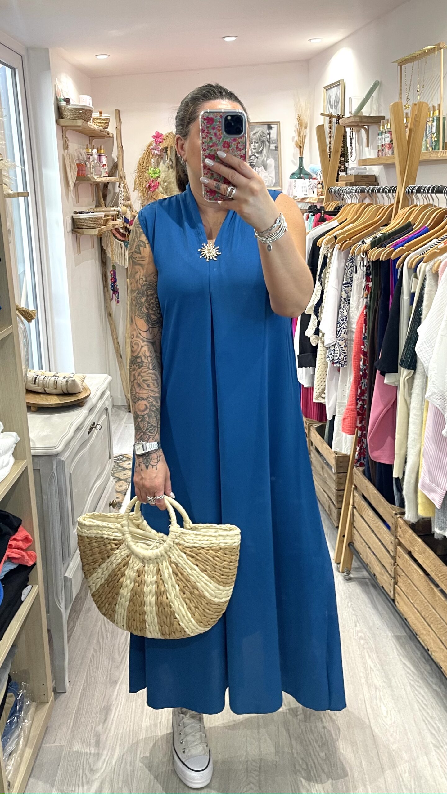Robe Claire bleu canard