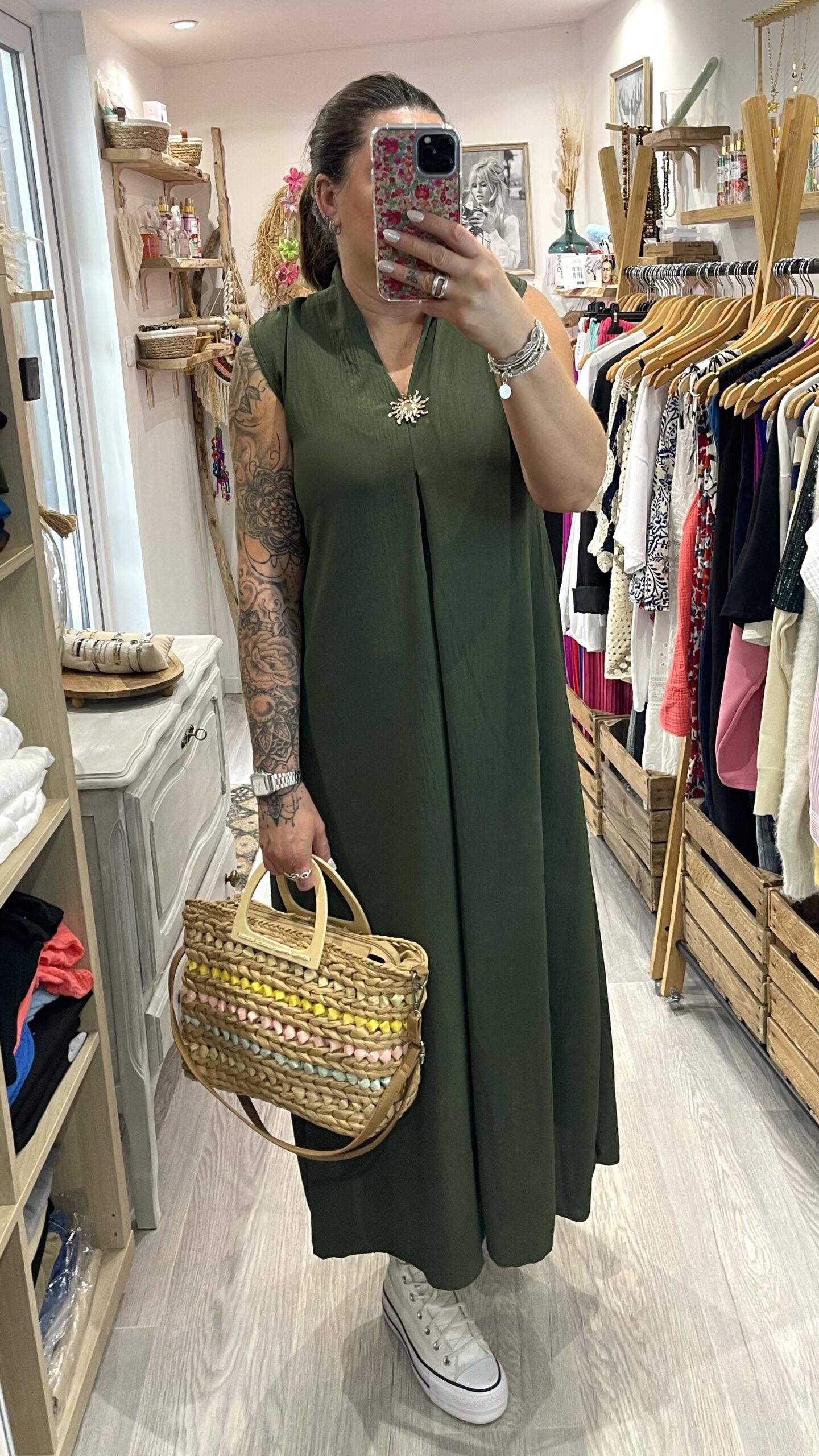 Robe Claire kaki