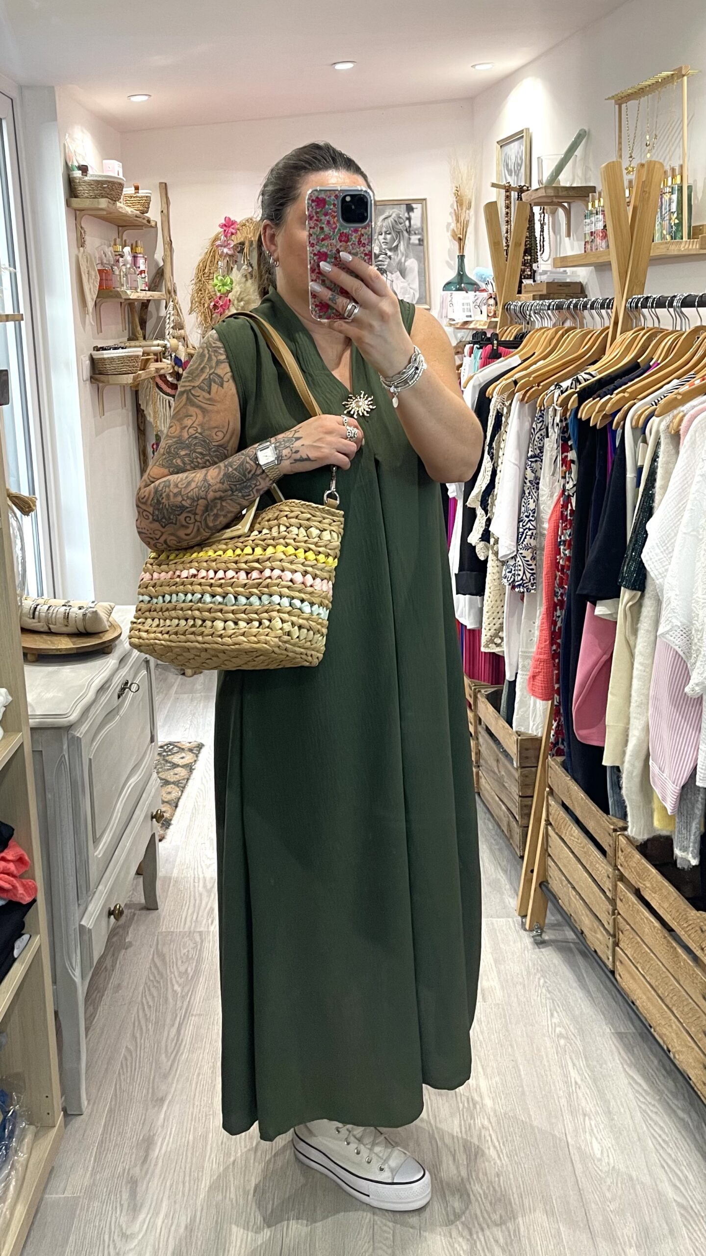 Robe Claire kaki – Image 3