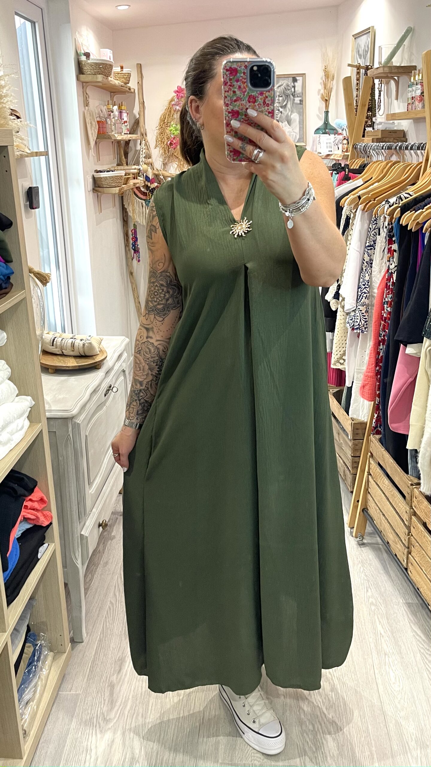 Robe Claire kaki – Image 4