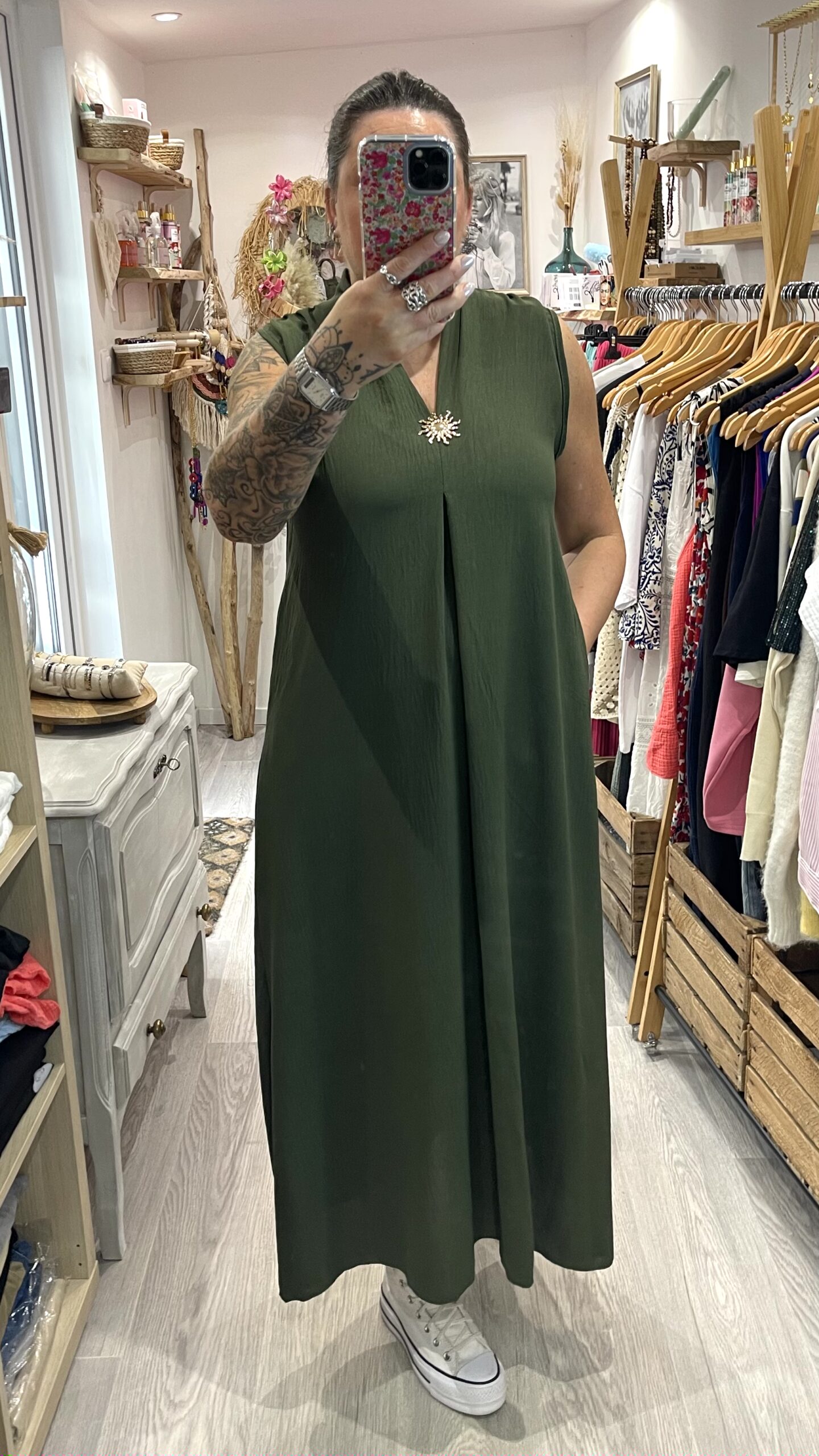 Robe Claire kaki – Image 5