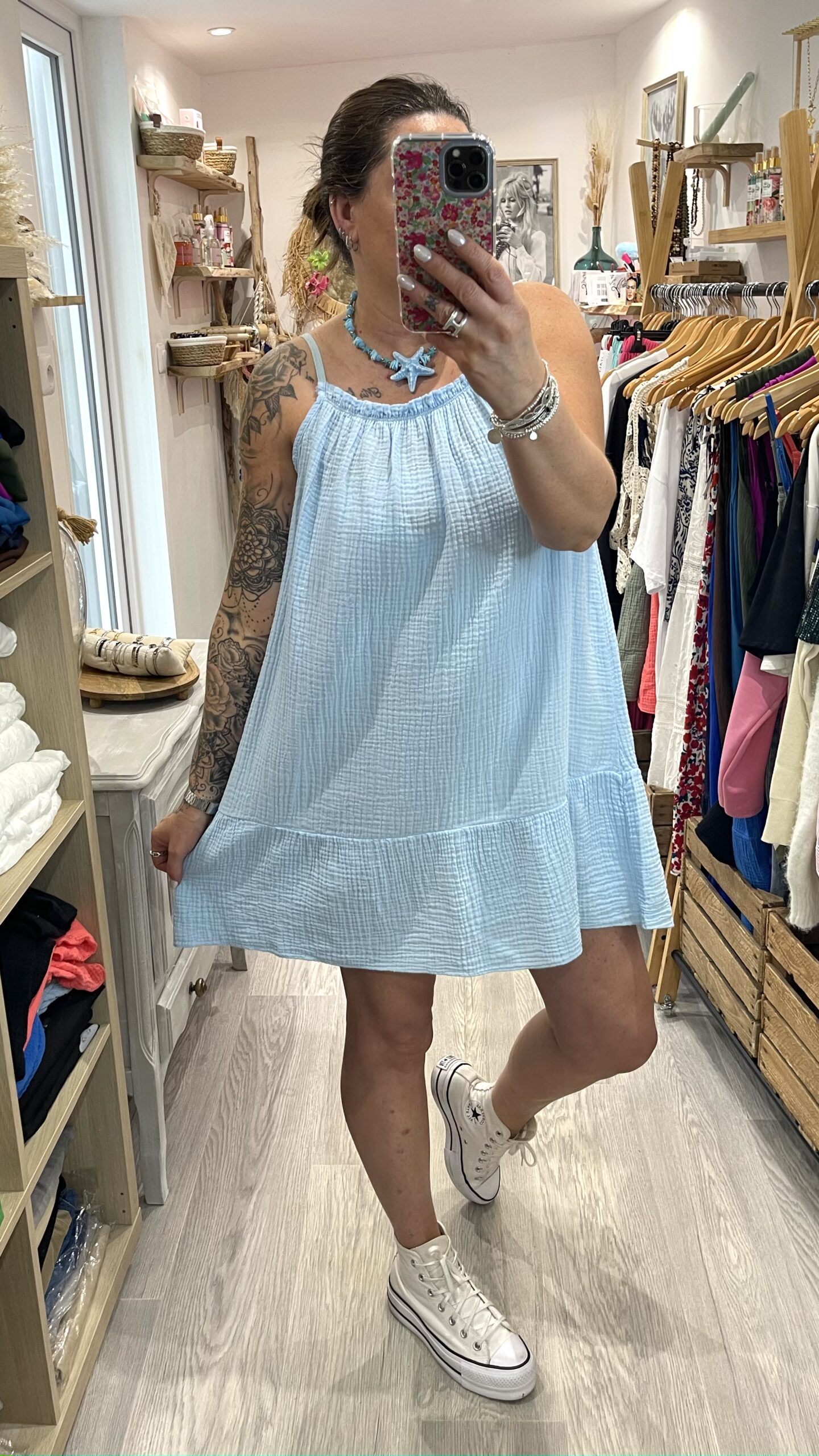 Robe Maria bleu ciel – Image 4
