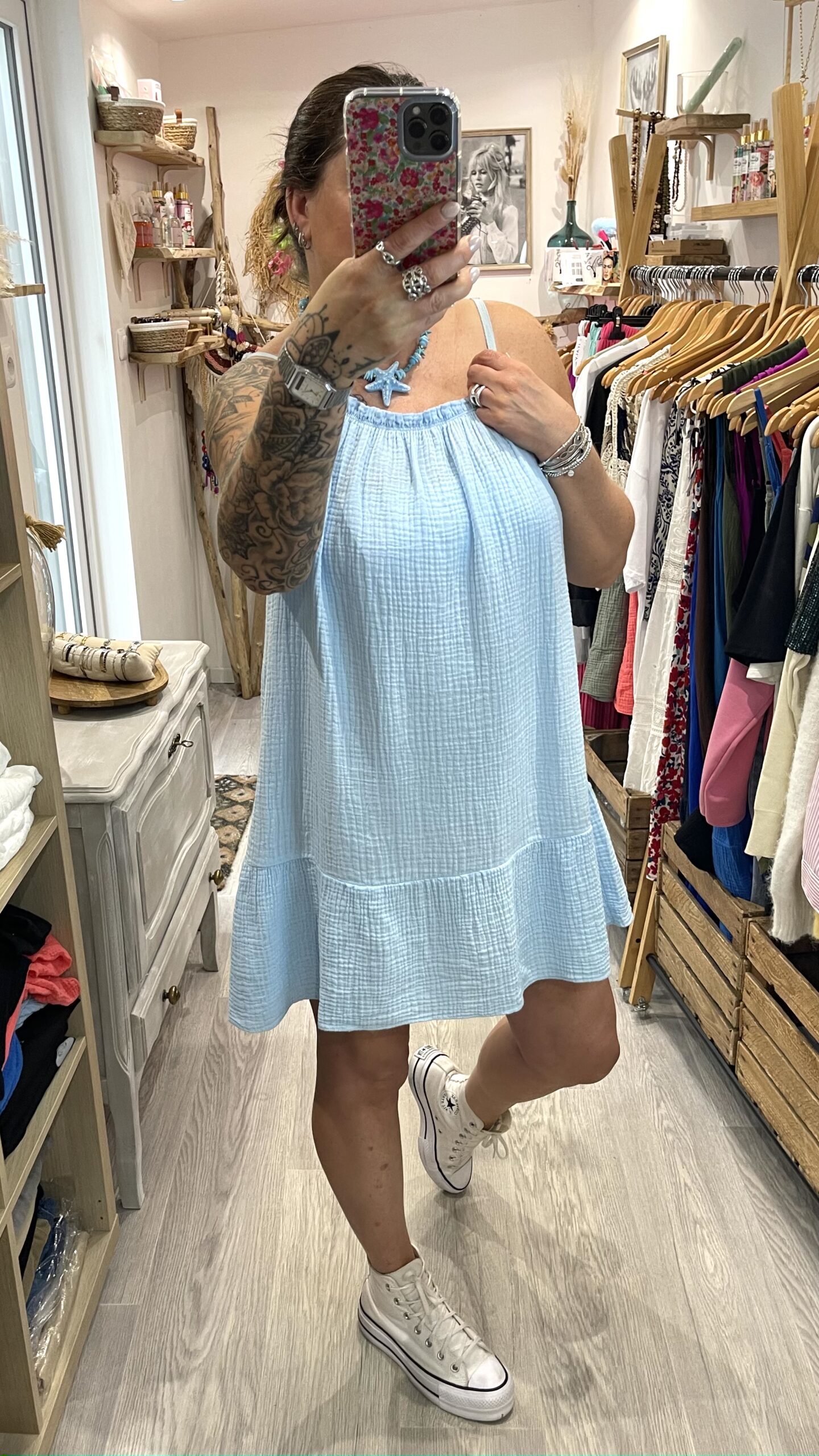 Robe Maria bleu ciel – Image 6