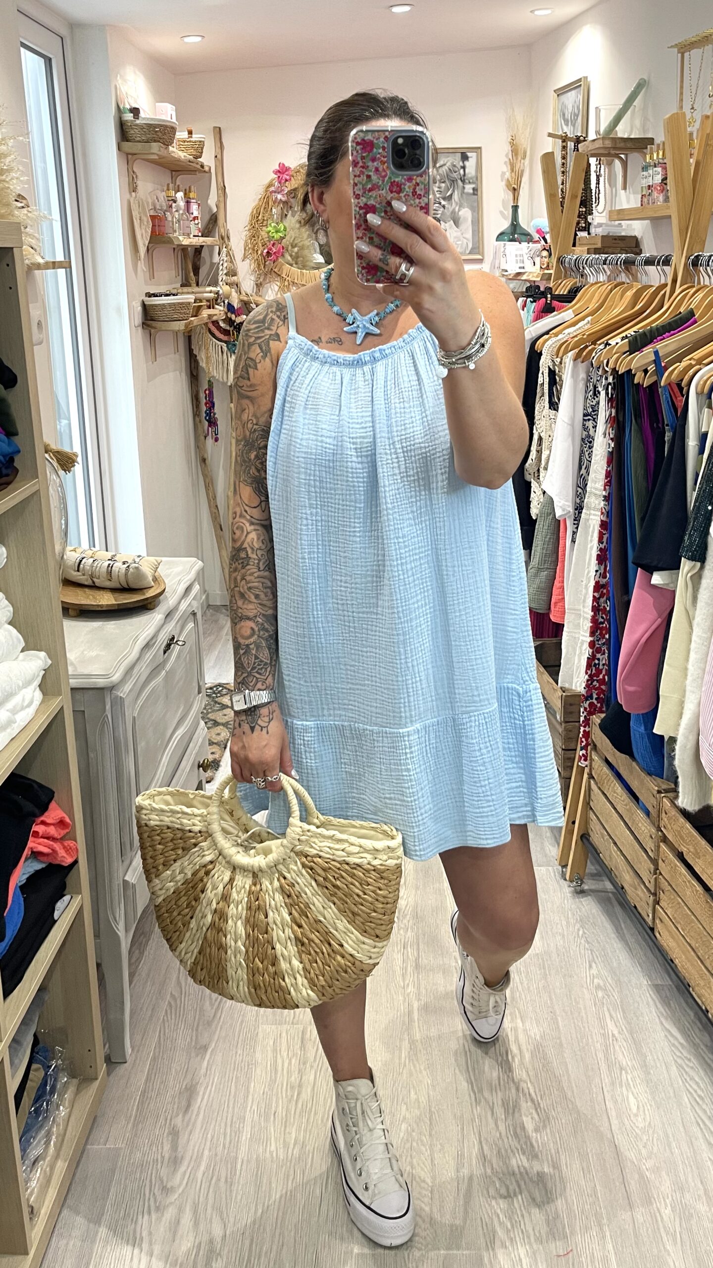 Robe Maria bleu ciel – Image 2