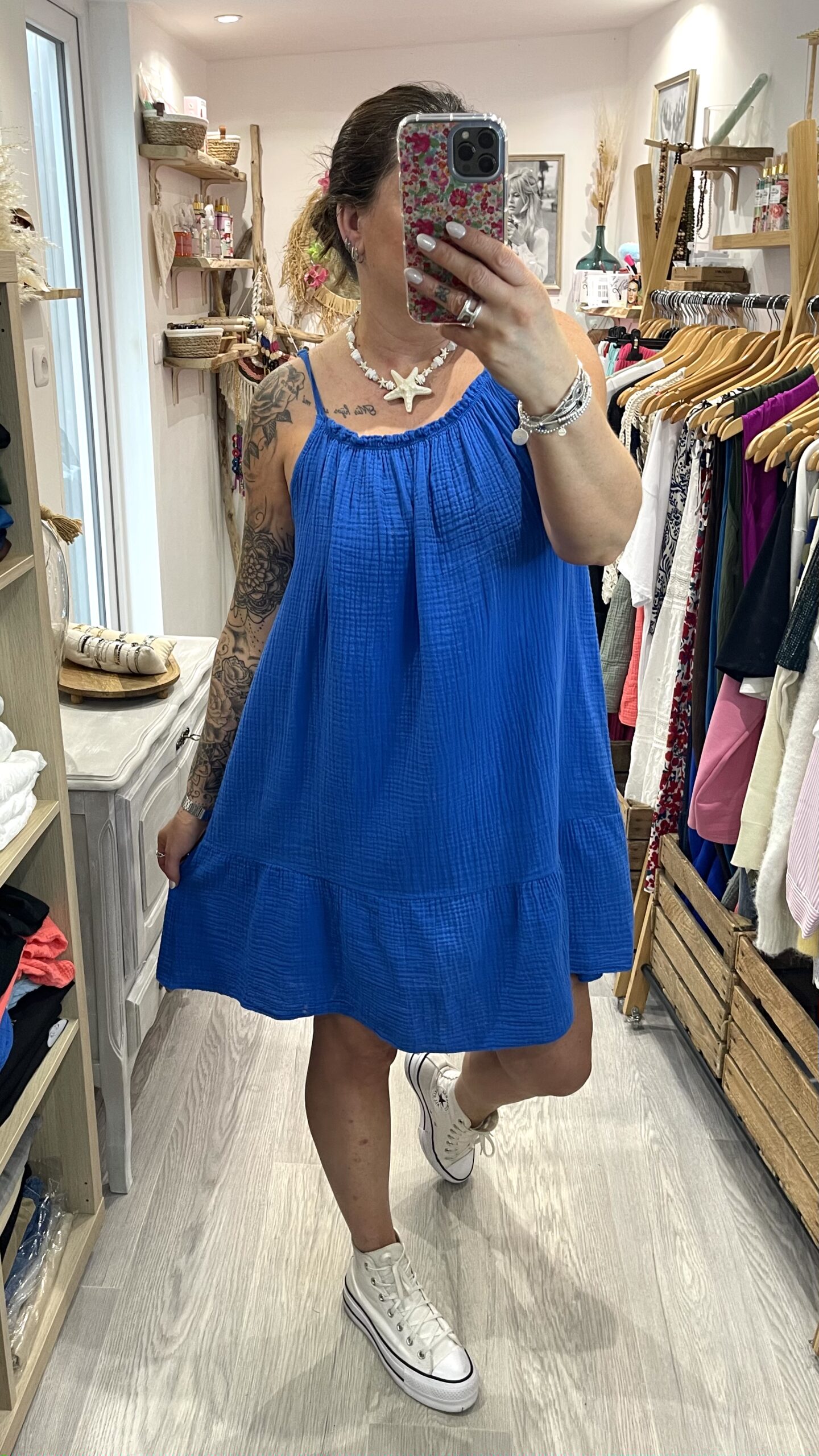 Robe Maria bleu électrique – Image 5