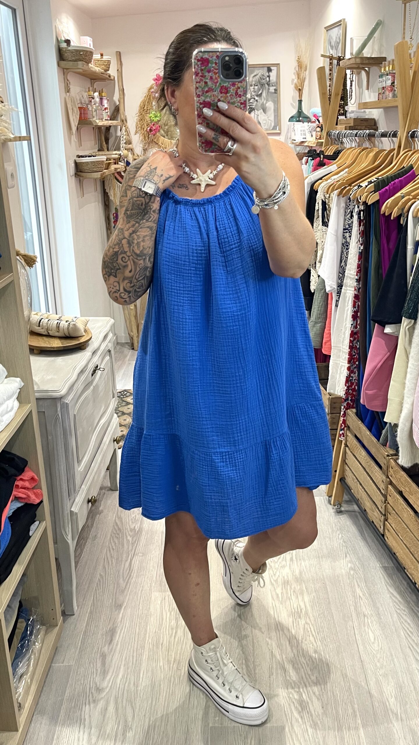 Robe Maria bleu électrique – Image 6