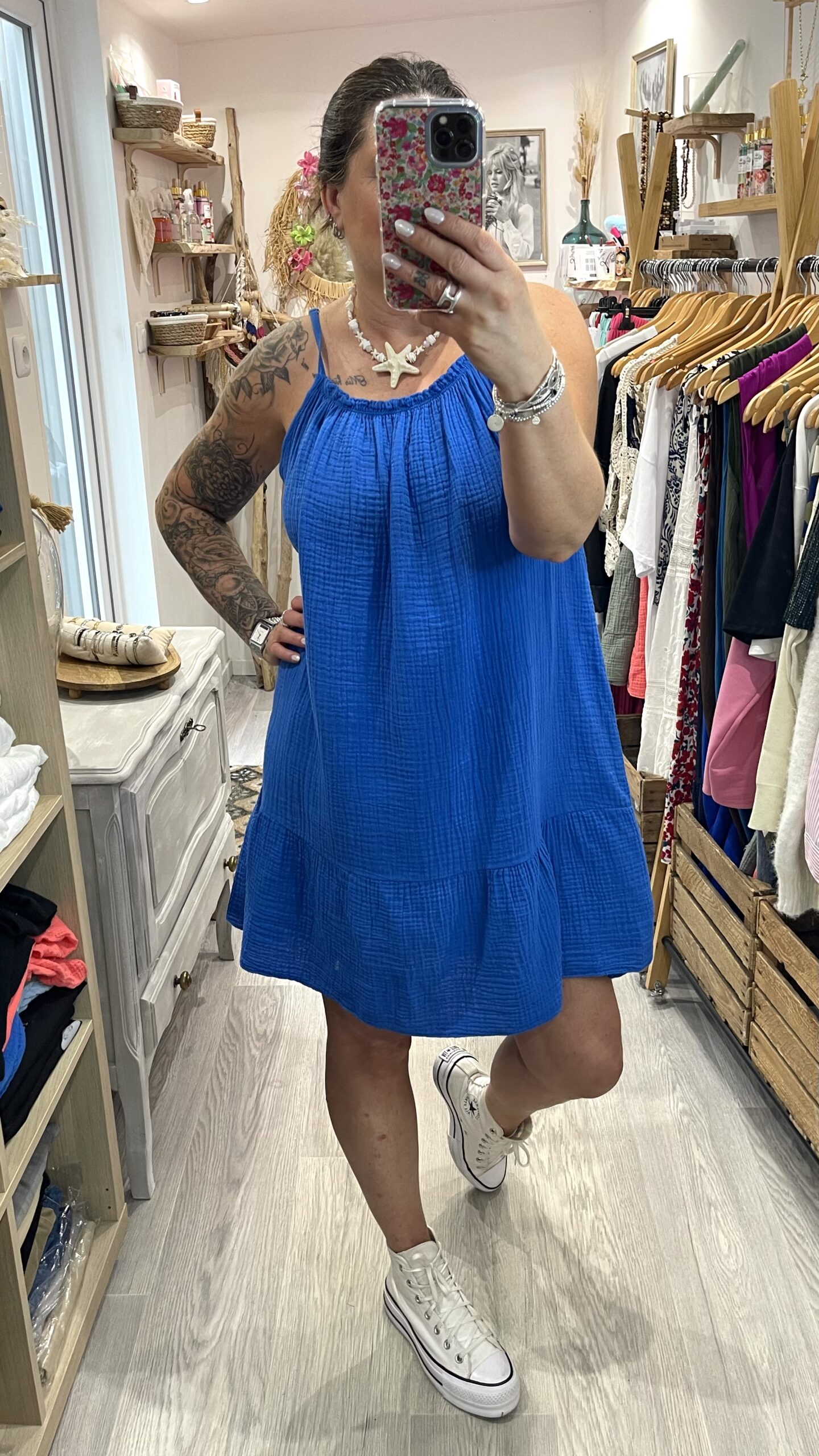Robe Maria bleu électrique – Image 7